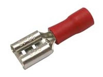 Zdierka faston 6.3mm ,vodič 0.5-1.5mm červená
