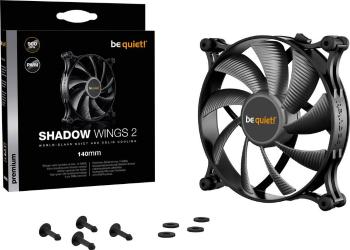 BeQuiet Shadow Wings 2 PC vetrák s krytom čierna (š x v x h) 140 x 140 x 25 mm