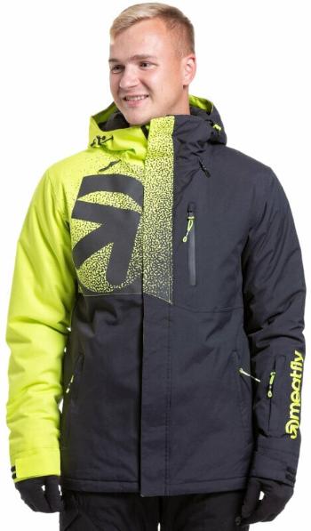 Meatfly Shader Mens SNB and Ski Jacket Acid Lime/Black M Lyžiarska bunda