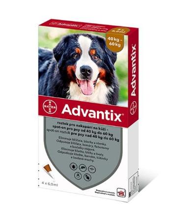 Advantix spot-on 4 x 6,0ml pipeta proti blchám a kliešťom pre psy od 40 do 60kg