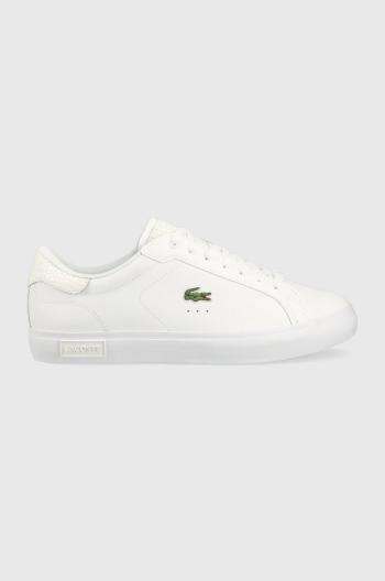 Kožené tenisky Lacoste POWERCOURT biela farba, 41SMA0030