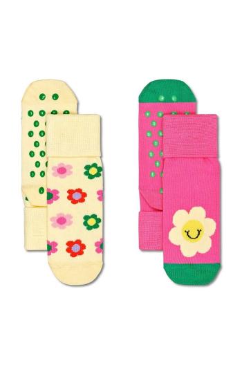 Detské ponožky Happy Socks Kids Smiley Daisy 2-pak