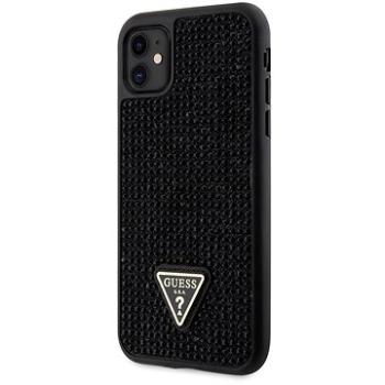 Guess Rhinestones Triangle Metal logo kryt pre iPhone 11 Black (GUHCN61HDGTPK)