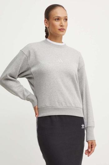 Mikina adidas All SZN dámska, šedá farba, melanžová, IY6749