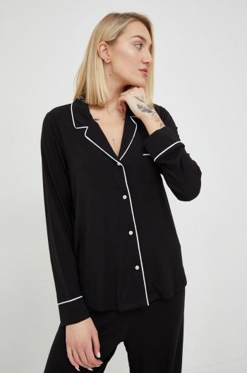 Pyžamová košeľa GAP dámska, čierna farba