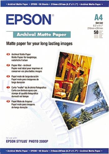 Epson Archival Matte Paper C13S041342 fotografický papier A4 192 g/m² 50 listov matný
