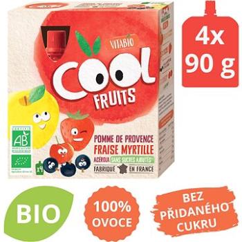 VITABIO Ovocné BIO kapsičky Cool Fruits jablko, jahody, čučoriedky a acerola 4× 90 g (3288131604145)
