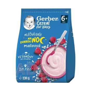 Gerber Cereal Mliečna KAŠA Dobrú noc Malinová