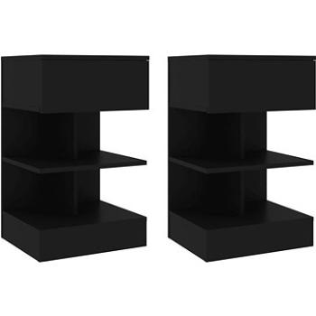 SHUMEE Nočné stolíky 2 ks čierne 40 × 35 × 65 cm, 808651