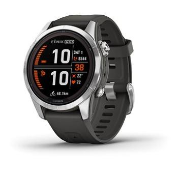 Garmin Fenix 7S Pro Solar Silver/Graphite Band (010-02776-01)