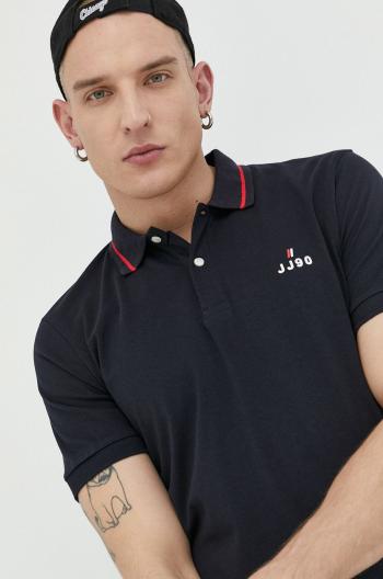 Bavlnené polo tričko Jack & Jones JJEJOE tmavomodrá farba, s nášivkou, 12221190