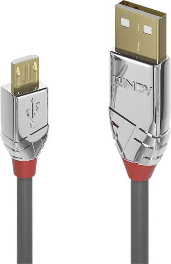 LINDY #####USB-Kabel USB 2.0 #####USB-A Stecker, #####USB-Micro-B Stecker 3.00 m sivá