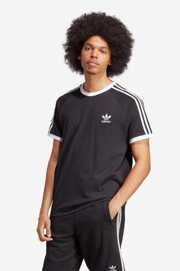 Bavlnené tričko adidas Originals čierna farba, vzorované