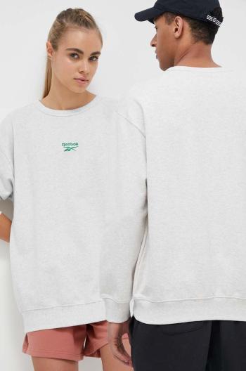 Bavlnená mikina Reebok Classic béžová farba, melanžová