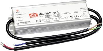 Mean Well HLG-185H-54B LED driver, napájací zdroj pre LED  konštantné napätie, konštantný prúd 186 W 3.45 A 27 - 54 V/DC