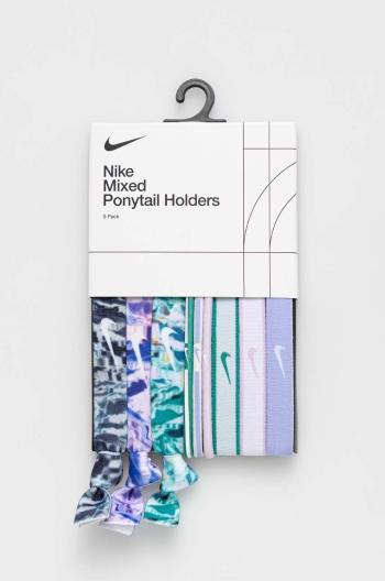 Gumičky Nike 9-pak fialová farba