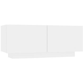 SHUMEE Nočný stolík biely 100 × 35 × 40 cm drevotrieska, 3082765