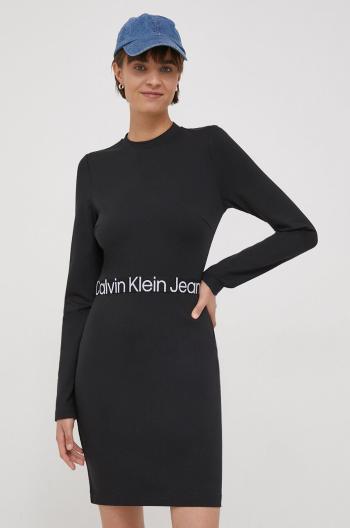 Šaty Calvin Klein Jeans čierna farba, mini, priliehavá, J20J222518