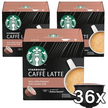 STARBUCKS® Caffe Latte by NESCAFE® DOLCE GUSTO® kávové kapsuly – kartón 3× 12 ks (12449415)