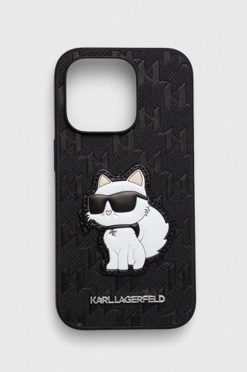 Puzdro na mobil Karl Lagerfeld iPhone 14 Pro 6.1" čierna farba