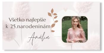 Narodeninový banner s fotkou - Soft Rozmer banner: 130 x 65 cm