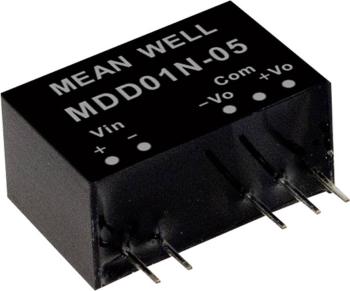 Mean Well MDD01L-05 DC / DC menič napätia, modul   100 mA 1 W Počet výstupov: 2 x