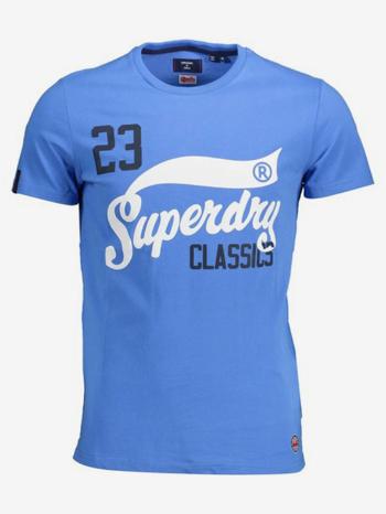 SuperDry Collegiate Graphic Tričko Modrá