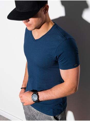 Pánske tričko bez potlače S1369 - tmavo nebesky modrá