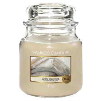 YANKEE CANDLE Classic Vonná sviečka stredná Warm Cashmere 411 g