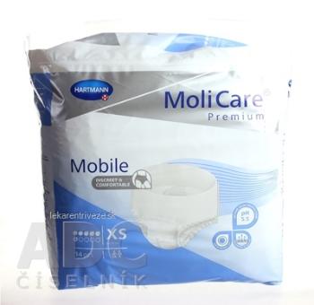 MoliCare Premium Mobile 6 kvapiek XS modré, plienkové nohavičky naťahovacie, 1x14 ks