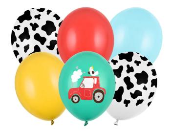 PartyDeco Sada latexových balónov - Farma 6 ks