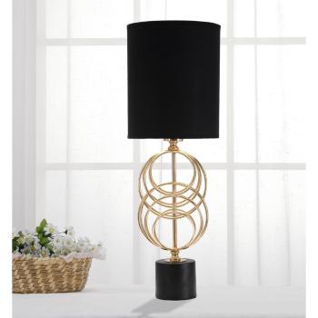 Čierna stolová lampa Mauro Ferretti Circly, výška 58,5 cm