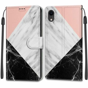 ART Peňaženkový kryt Apple iPhone XR PINK MARBLE