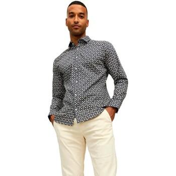 Jack & Jones  Košele s dlhým rukávom CAMISA CORTE SLIM HOMBRE JACK JONES 12226091  Modrá