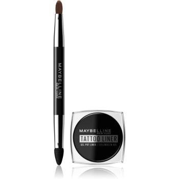 Maybelline Tattoo Liner dlhotrvajúce gélové očné linky so štetčekom odtieň 950 Blackest Black 3 g