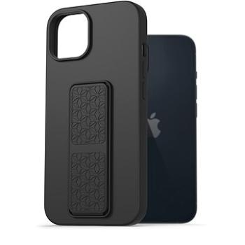 AlzaGuard Liquid Silicone Case with Stand na iPhone 14 čierne (AGD-PCSS0029B)