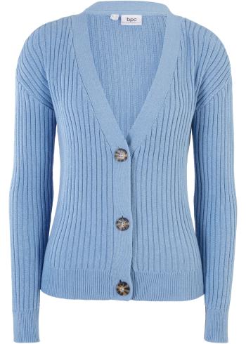 Pletený sveter, vrúbkovaný, s recyklovanou bavlnou