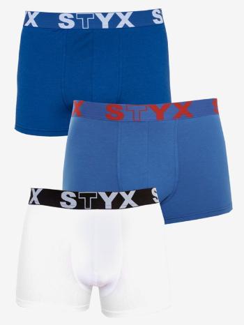 Styx Boxerky 3 ks Modrá