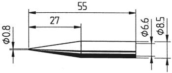 Ersa 842 SD LF spájkovací hrot ceruzková forma, predĺžená Veľkosť hrotov 0.8 mm  obsah, množstvo obsiahnutého obsahu na