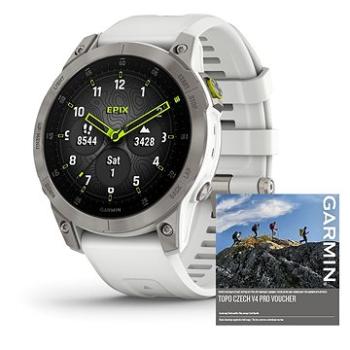 Garmin Epix Sapphire Titan/White Band (010-02582-21)