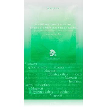 AXIS-Y Mugwort Green Vital Energy Complex Sheet Mask plátenná maska s hydratačným a upokojujúcim účinkom 27 ml