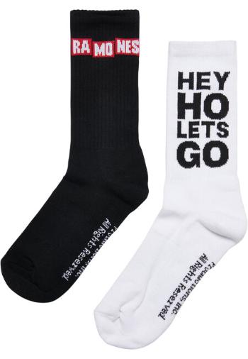 Mr. Tee Ramones Socks 2-Pack black/white - 35–38