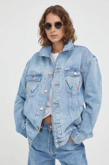 Rifľová bunda Wrangler Pride prechodná, oversize