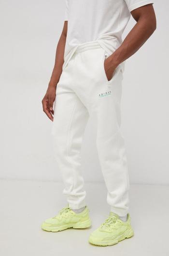 Nohavice adidas Originals HF4893 pánske, biela farba, s nášivkou