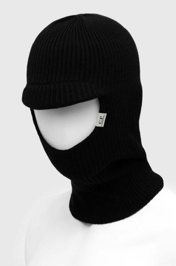 Vlnená kukla C.P. Company Ski Mask čierna farba, 15CMAC269A005509A