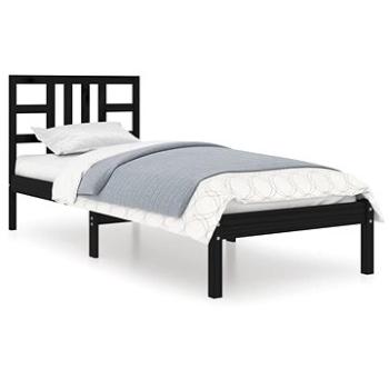 Rám postele čierny masívne drevo 75 × 190 cm Small Single, 3105369