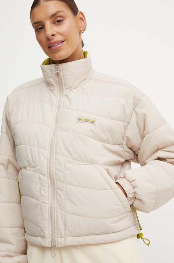 Bunda Columbia Wallowa Insulated dámska, šedá farba, prechodná, oversize, 2090751