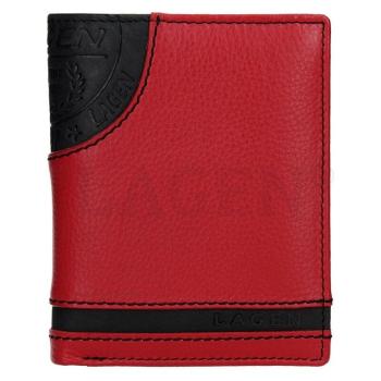 Lagen pánska peňaženka kožená LG-1813 Red/black