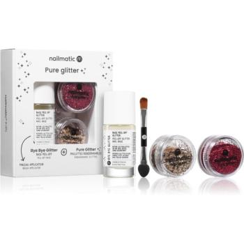 Nailmatic Pure Glitter sada s trblietkami 3 ks