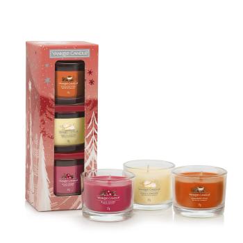 Yankee Candle Darčekový set 3x Votívna sviečka v skle